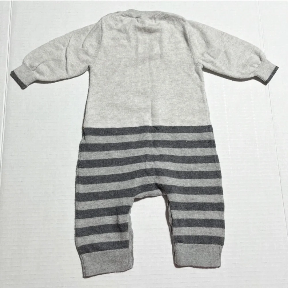 The Bonnie Mob soft cotton/cashmere deer romper 0-3 months heirloom quality